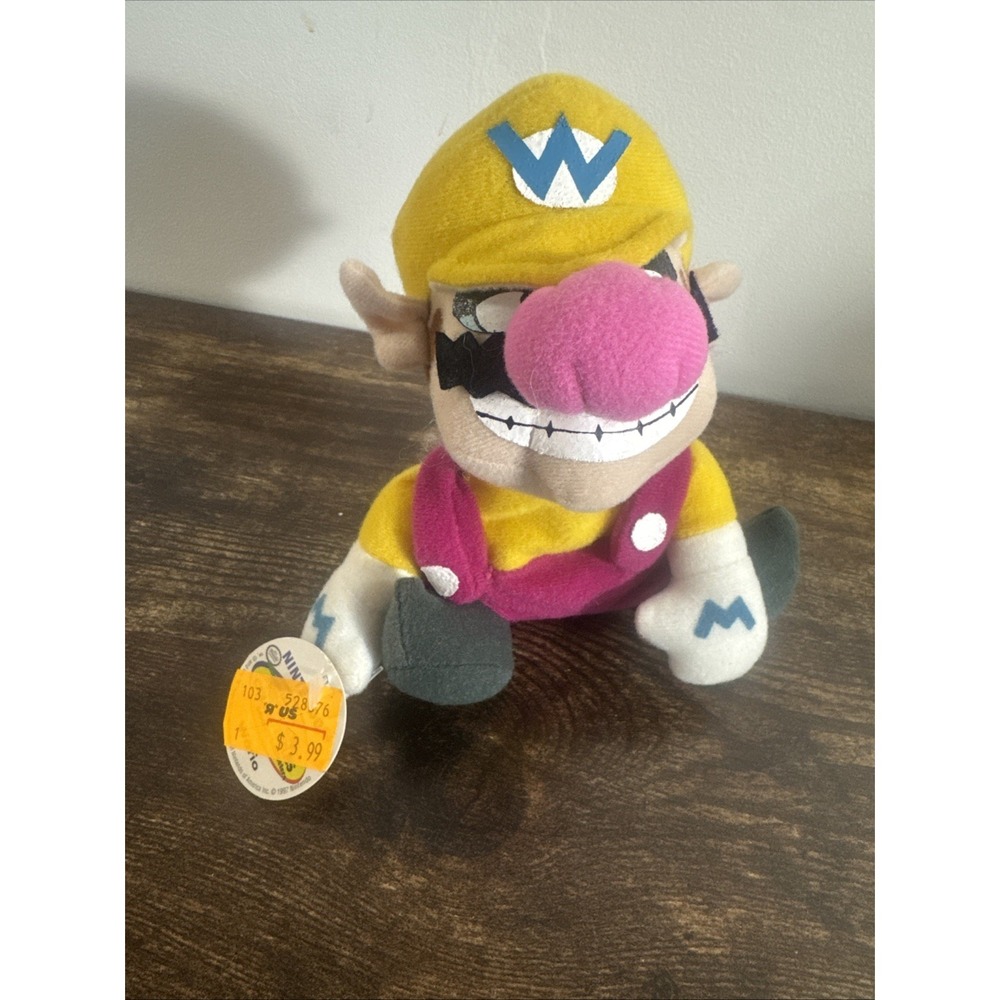Vintage Nintendo 64 Wario Beanbag Plush Doll + Hang & Tush Tag‎ (BD&A, 1997)